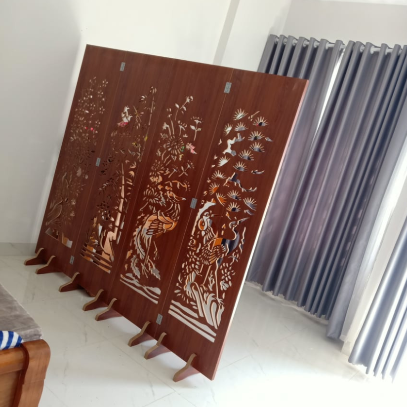 Bức bình phong được cắt từ ván gỗ mdf